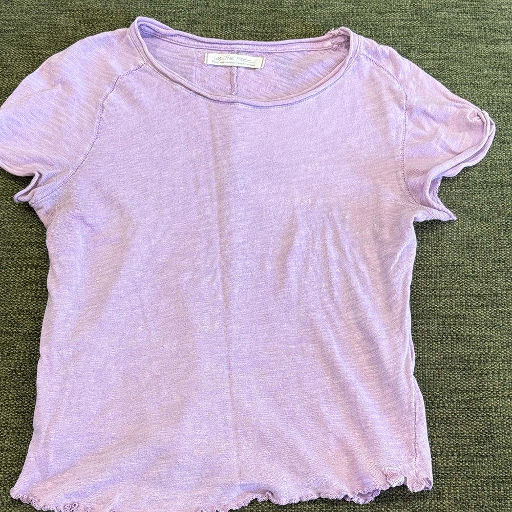 We The Free Lavender Short Sleeve Tee